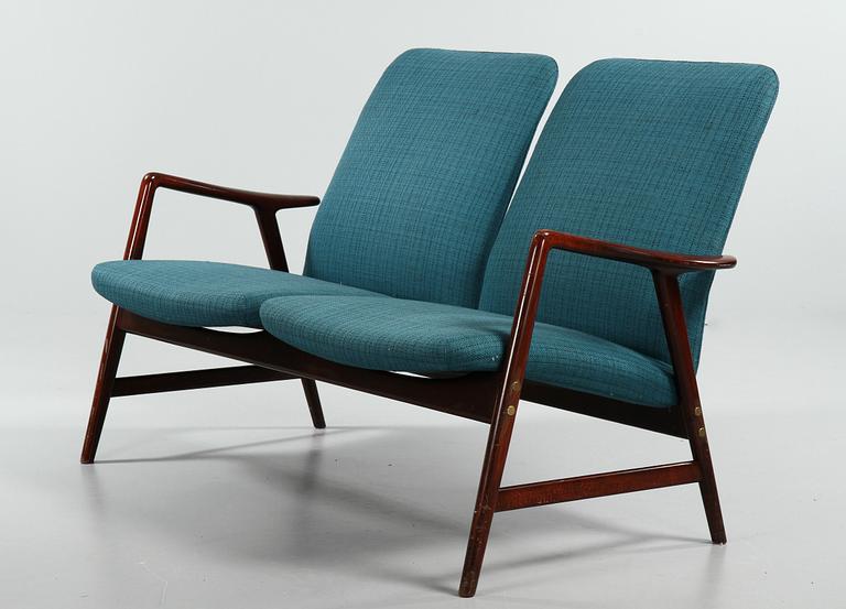 SOFFA, "Contour", Alf Svensson, Ljungs Industrier, 1950-talets andra hälft, etikettmärkt.