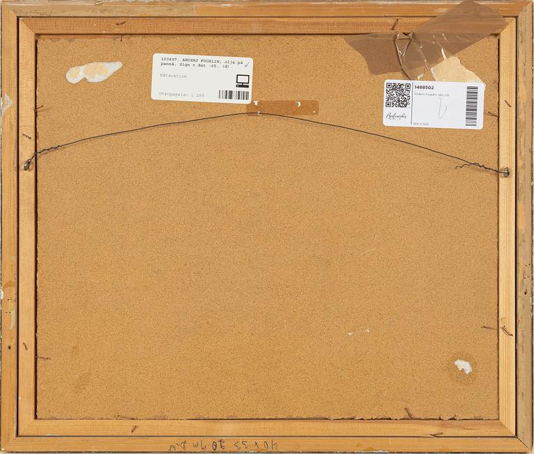 Anders Fogelin, oil on canvas, signed and dated -65.