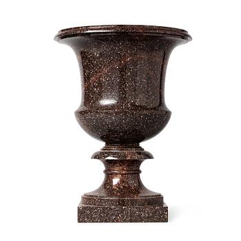 1320. A Swedish Empire 19th century porphyry urn.