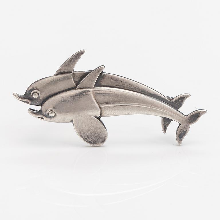 Georg Jensen. A sterling silver brooch. Copenhagen.
