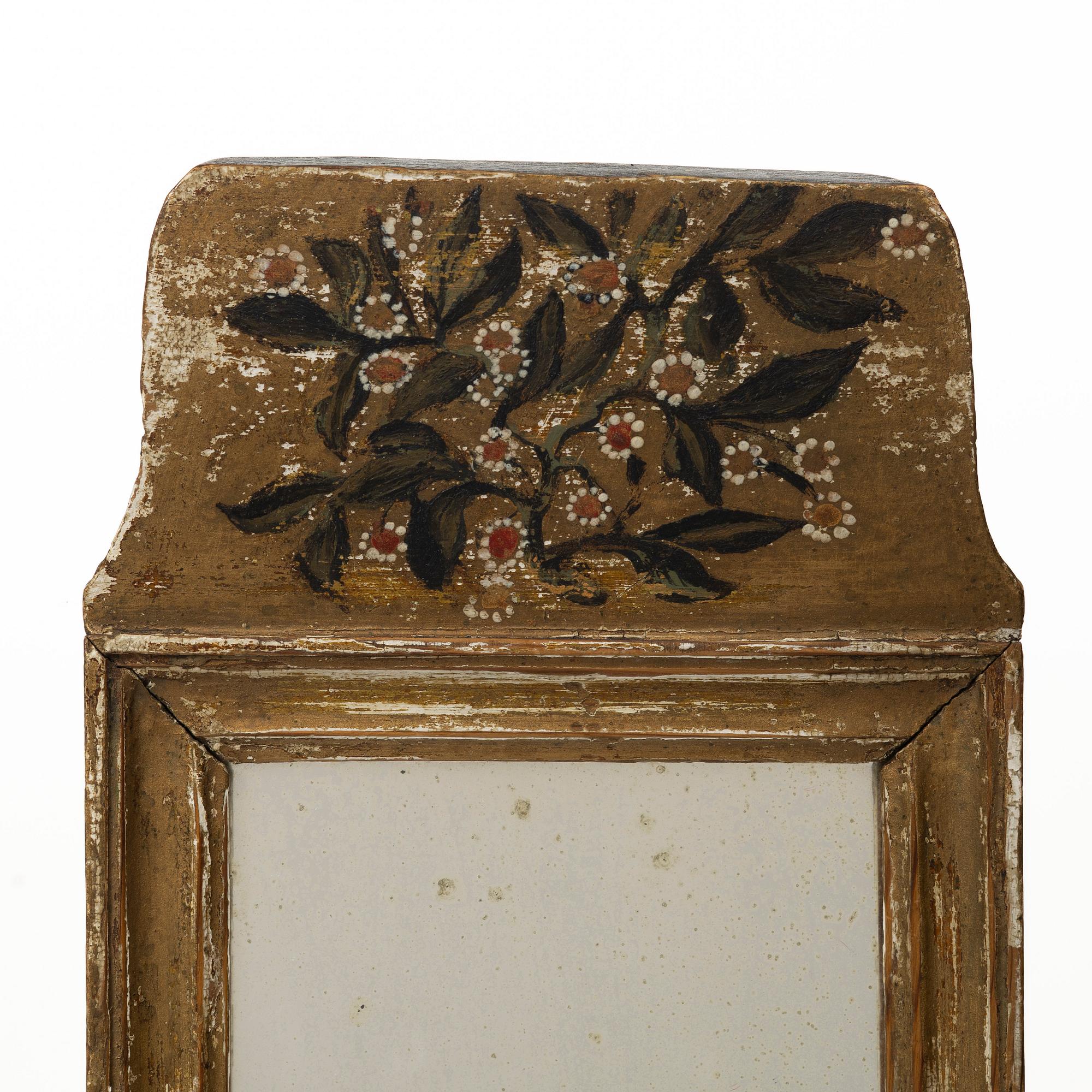 Mirror, folk art, circa 1800.