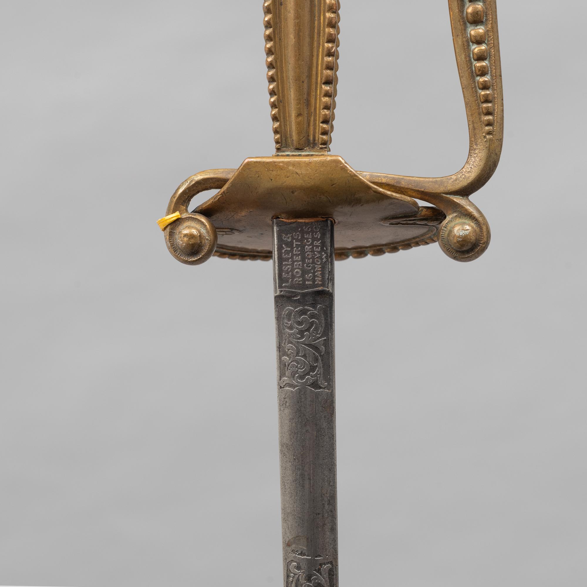 Dress sword, English early 20th century, with scabbard.