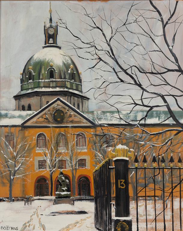 Lars Boëthius, Army Museum with Hedvig Eleonora Church in the background (Motif from Stockholm).