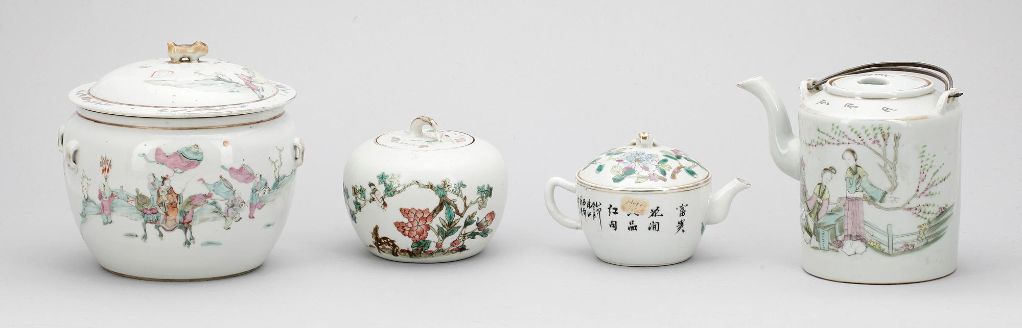 PARTI PORSLIN, 6 delar, Kina, 1900-tal.