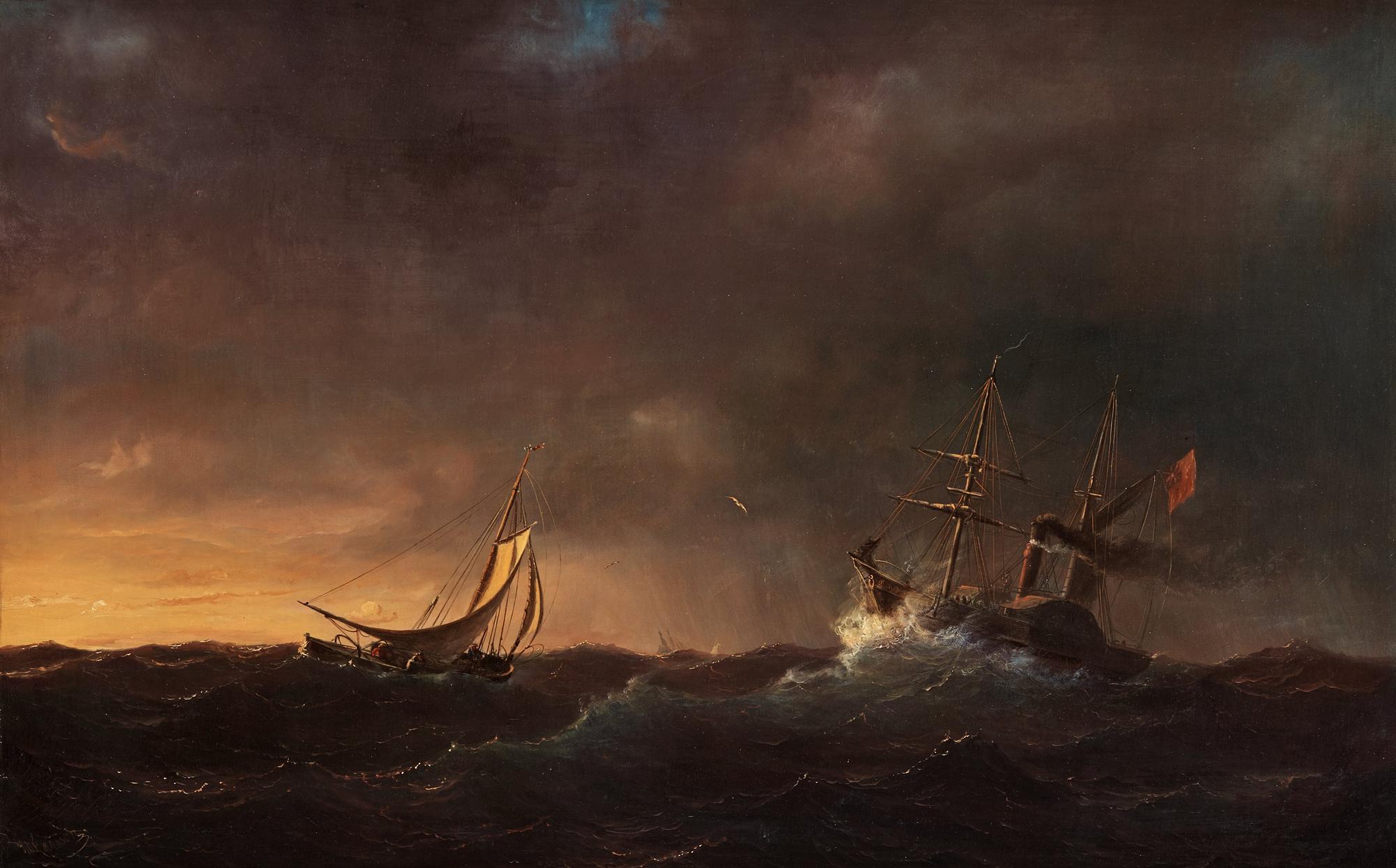 Marcus Larsson, "Stormig afton på havet".
