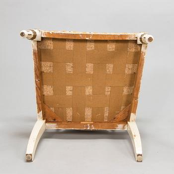 A pair of late Gustavian style armchairs, late 19th century.