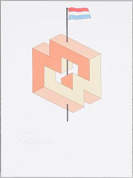 OSCAR REUTERSVÄRD. 15 st i mapp " European Impossible Figures " signerade och numrerade 19/90.