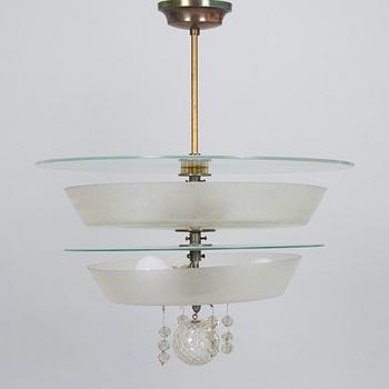A pendant Art Deco ceiling light, 1920-30s.