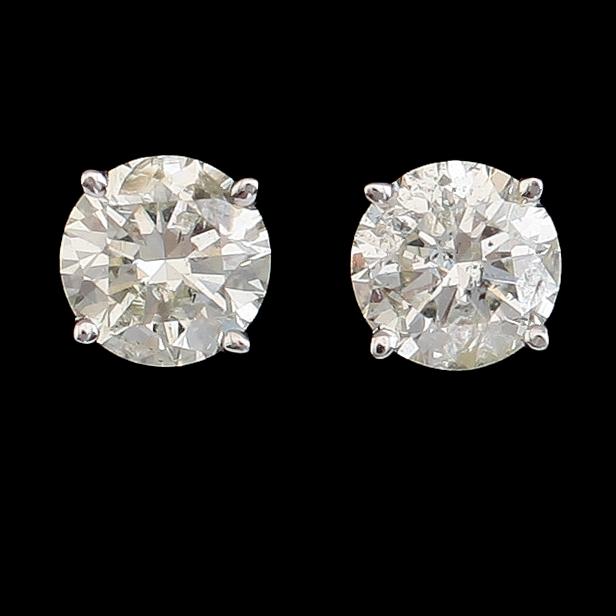 ÖRHÄNGEN, 1 par, 14 k vitguld, briljantslipade diamanter tot 1.25 ct.