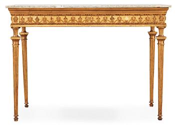 1511. A late Gustavian late 18th century console table.