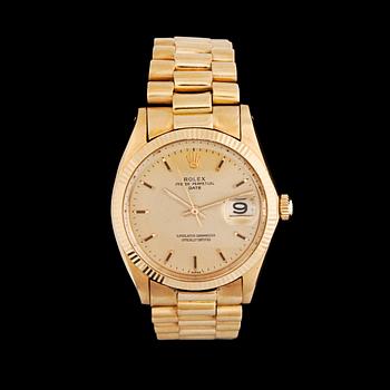 1158. Rolex - Date. Gold. Automatic. Ø 34 mm.