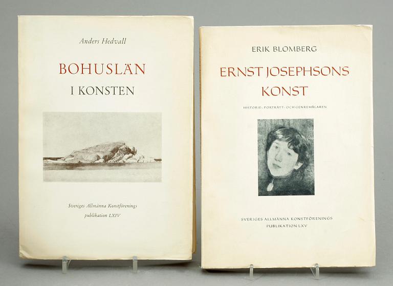 BÖCKER, 59 stycken, främst Sveriges Allmänna Konstförenings publikation.