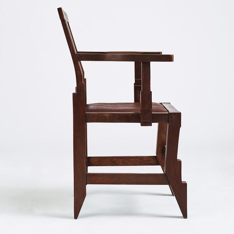 John Kandell, a patinated bronze 'Solitär' chair, Källemo, Sweden, ed. 3/7, only 3 chairs executed.