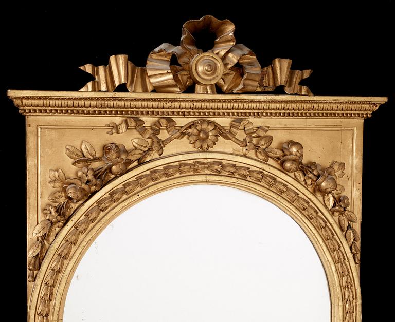 A late Gustavian circa 1800 mirror in the manner of Pehr Ljung.