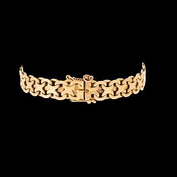 Armband x-länk 18K guld GD & Co Malmö 1944.
