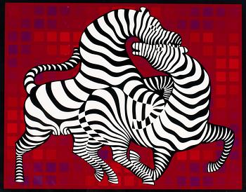 210. Victor Vasarely, "LEKANDE ZEBROR".