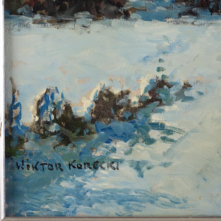 Wiktor Korecki, oil on canvas, signed.