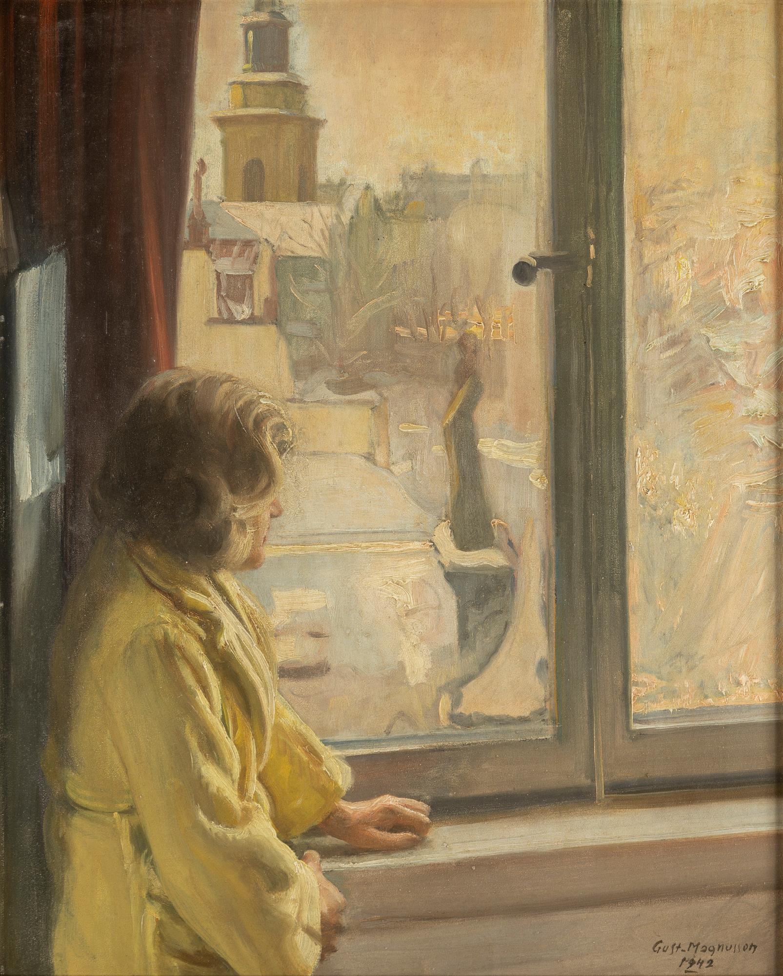 GUSTAF MAGNUSSON, oil on panel, signed and dated 1942.