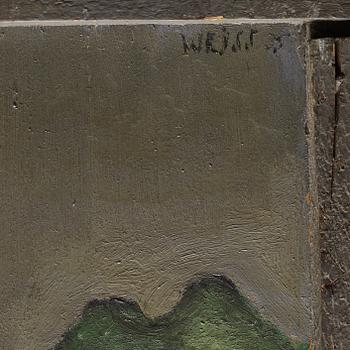 PETER WEISS, diptych, oil on panel,  signed Weiss and dated -35.