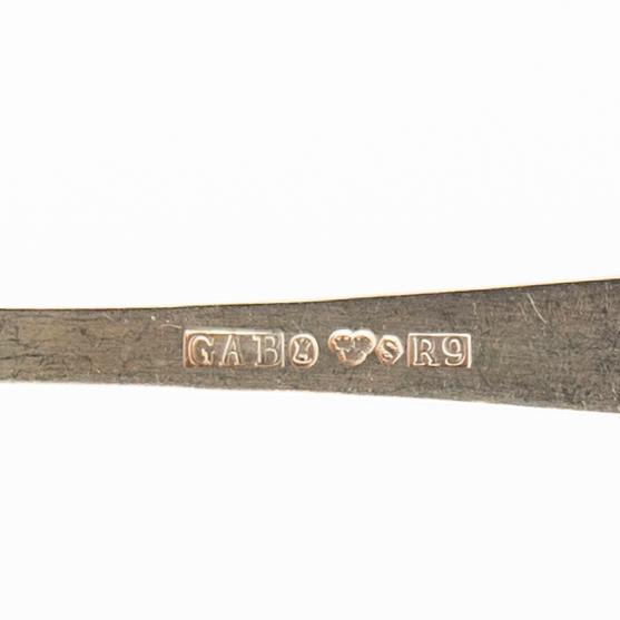 Jacob Ängman, Skedar 15 st "Rosenholm" silver GAB Stockholm 1967.