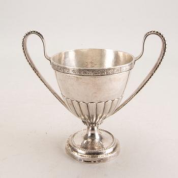 A Swedish 18th century silver suger bowl mark of A Hallberg Kristianstad 1795 weight 798 gr.