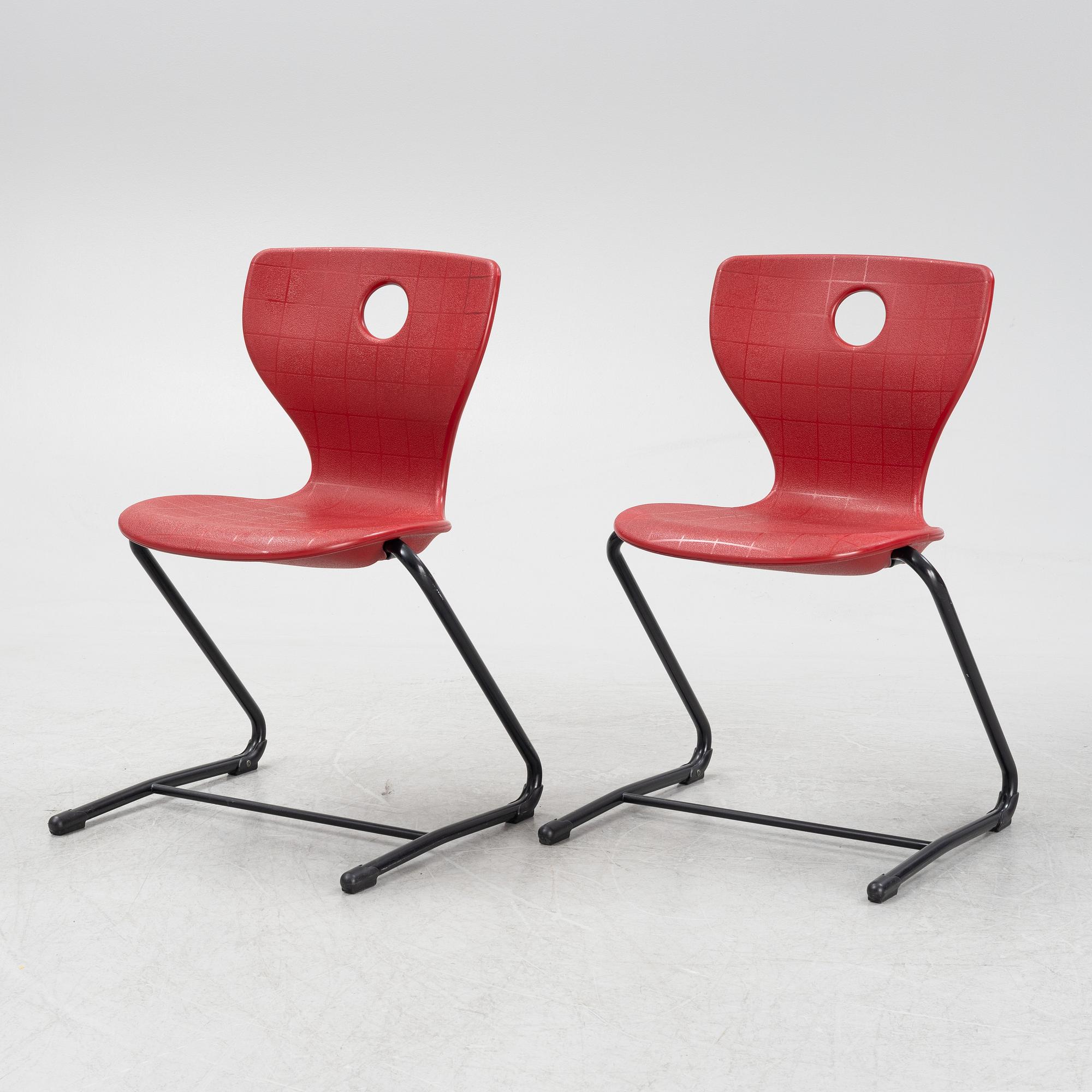 Verner Panton, six 'Pantoswing' chairs, VS, 21st ventury.