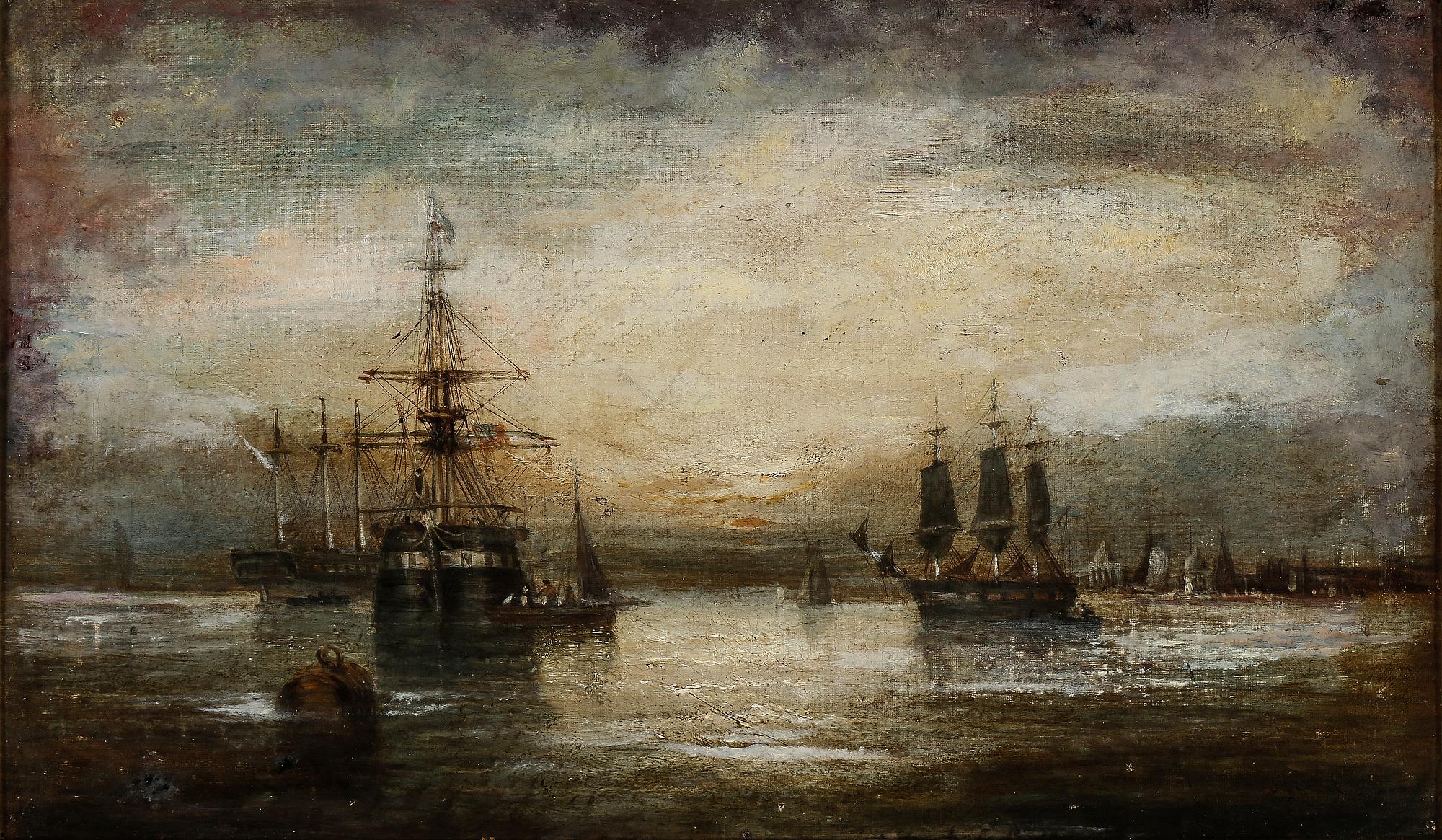 OKÄND KONSTNÄR, olja på duk, 1800-tal.