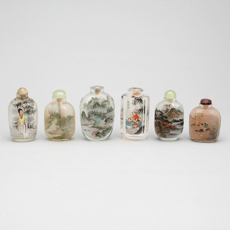 SNUSFLASKOR, 13 st, glas, Kina. Modern tillverkning.