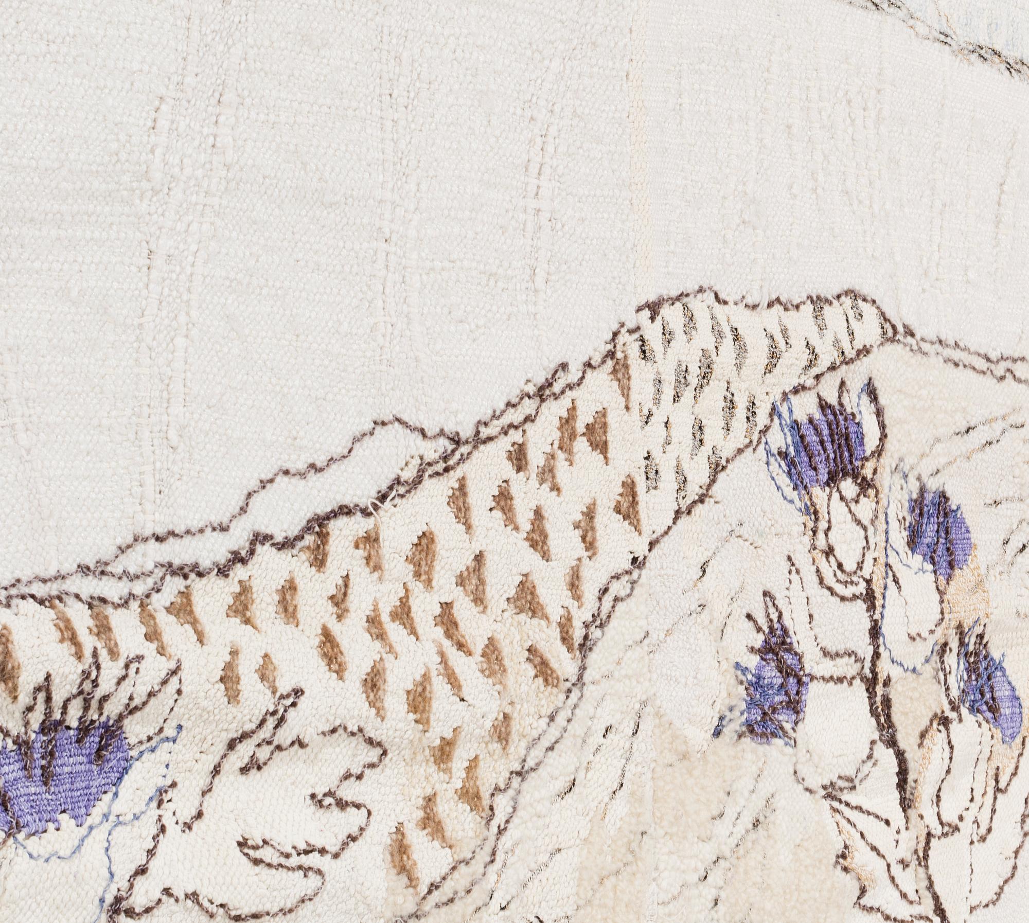 A TEXTILE, mixed techniques, ca 88 x 307,5 cm, signed R. MURIKOFF -70.