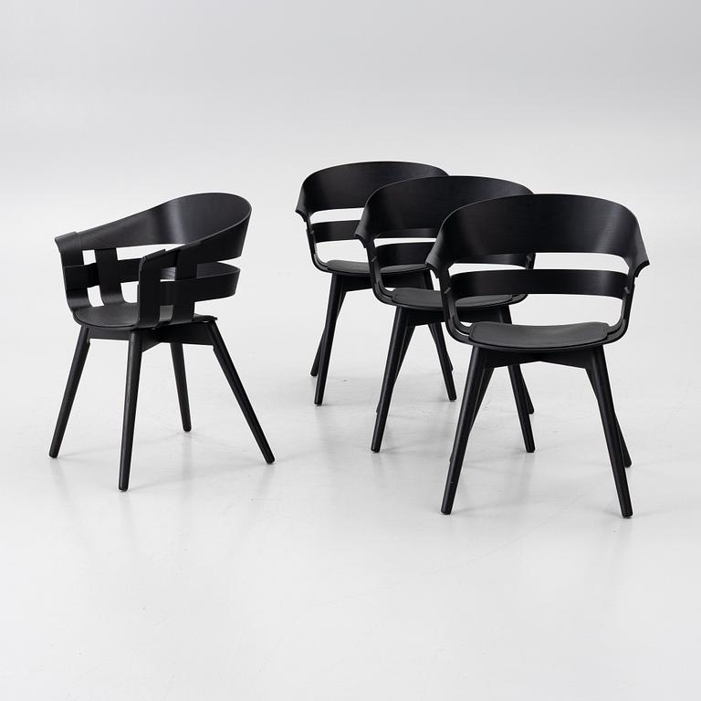 Jesper Ståhl, Karl Malmvall, karmstolar, 4 st, "Wick Chair", Design House Stockholm, samtida.