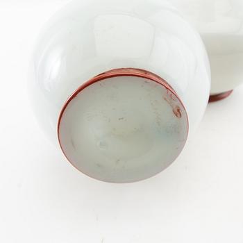 Vases a pair around 1900 glass.