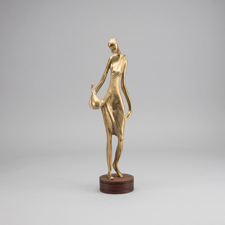 DEKORATIV SKULPTUR, mässing. 1900-talets andra hälft.