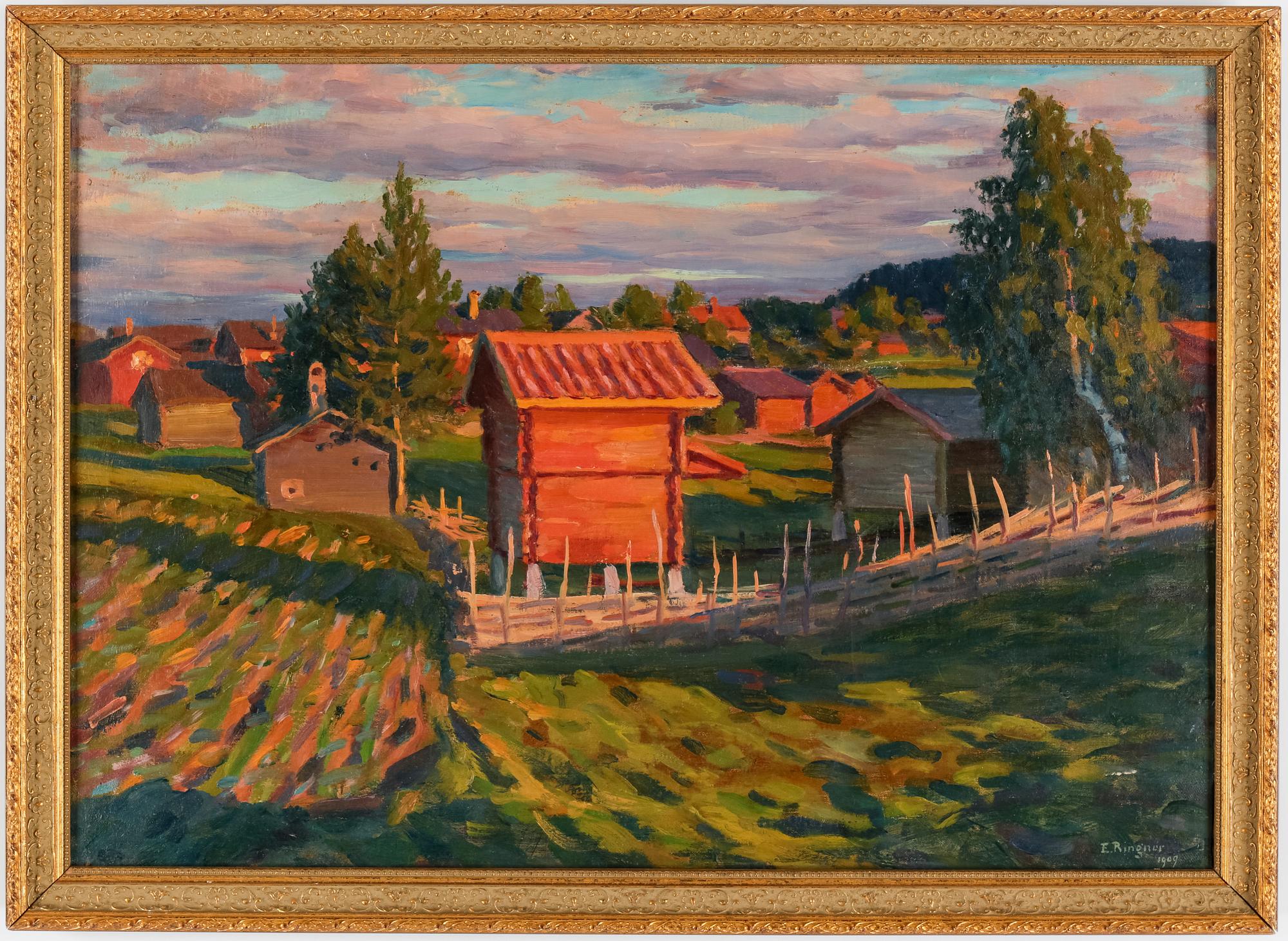 KARL ENOCH RIGNÉR olja på duk, signerad och daterad 1909.