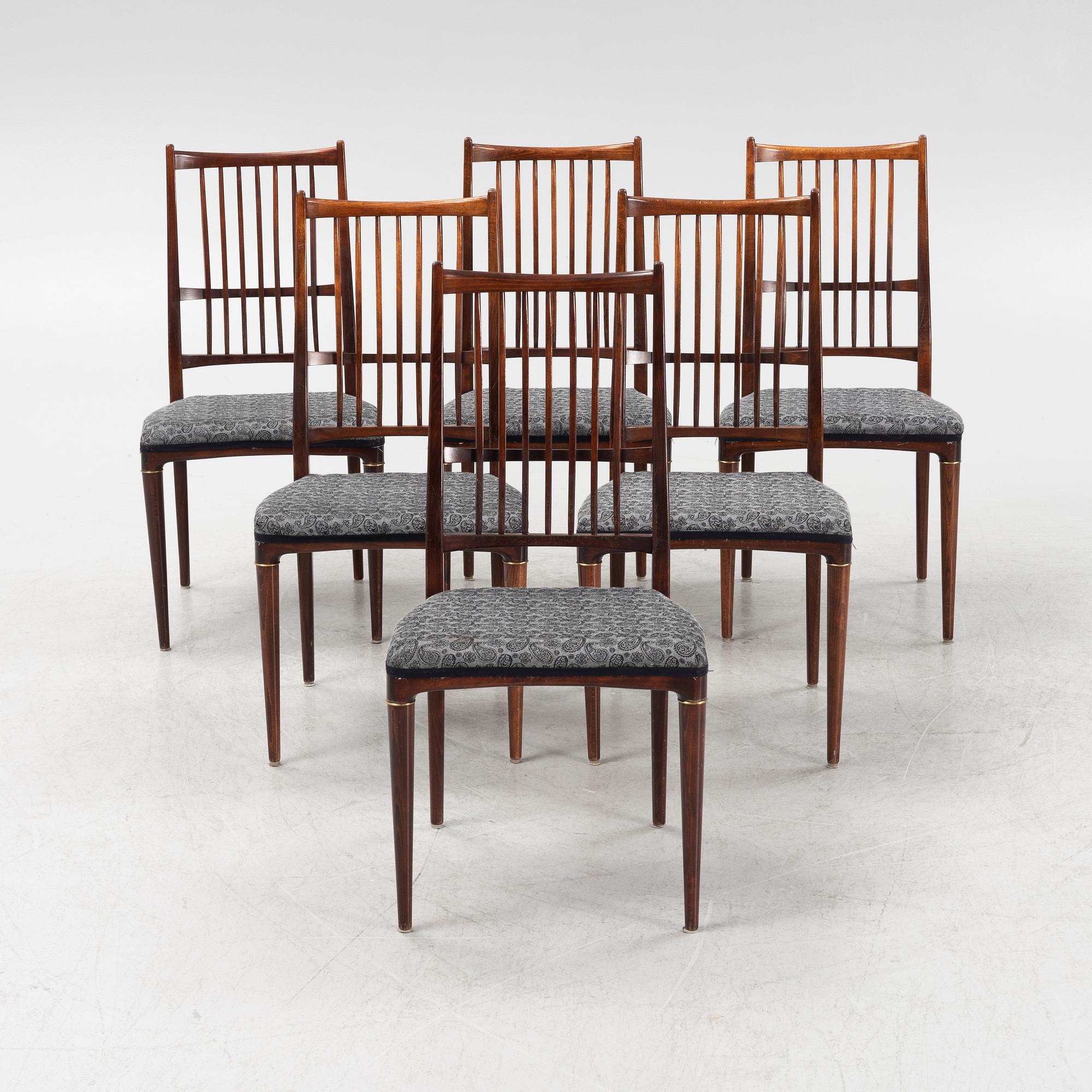 Svante Skogh, stolar, 6 st, ”Cortina”, Säffle möbelfabrik, 1960-tal.