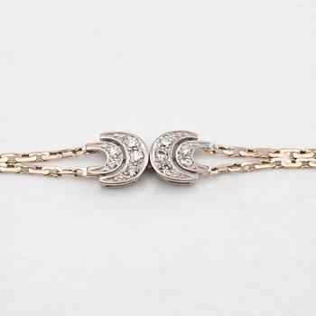 Bracelet 18K white gold with diamonds.