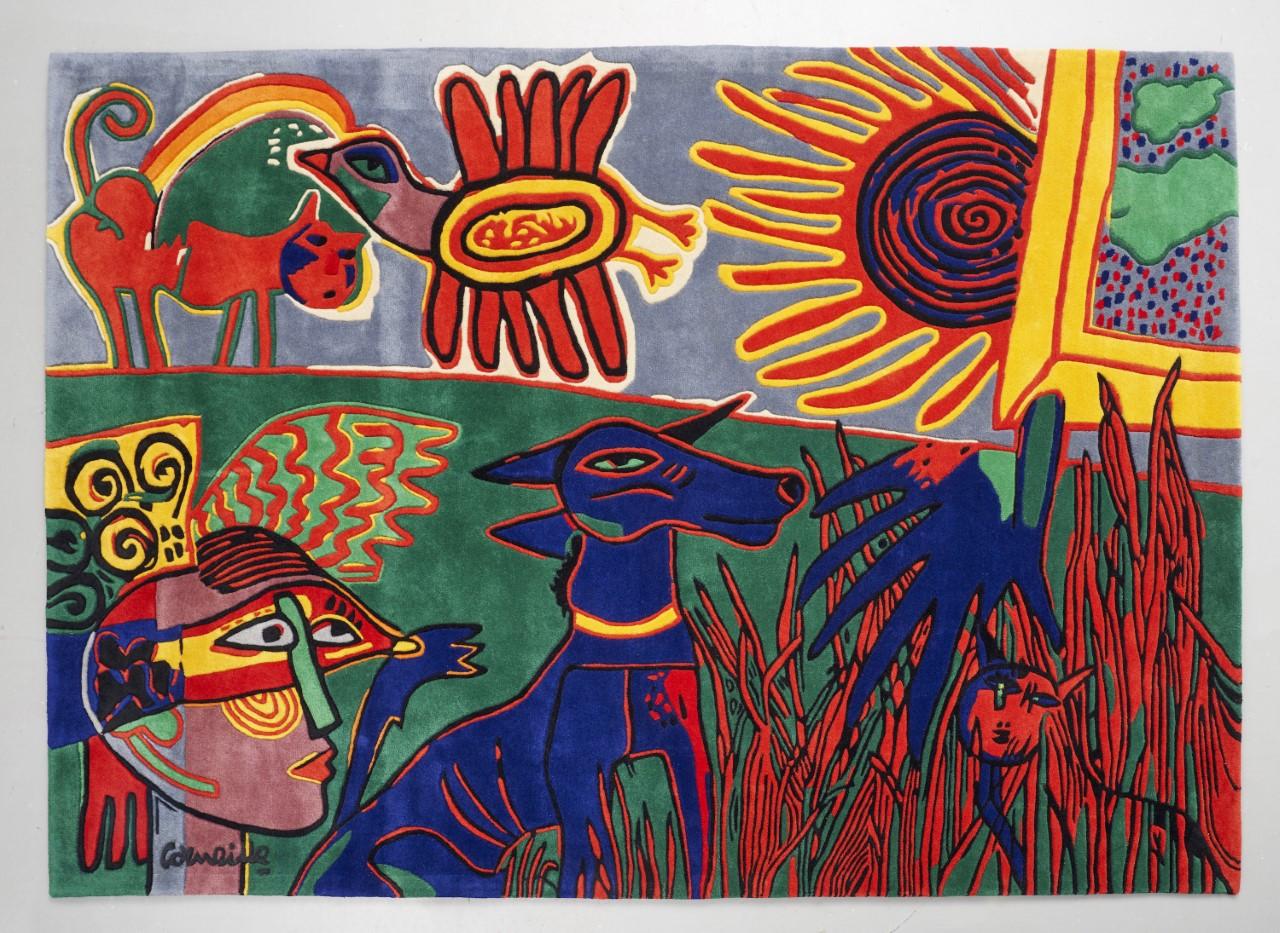 BEVERLOO CORNEILLE, after, tapestry rug, hand-tufted wool, c. 200 x 280 cm, numbered 20/125.