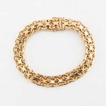 Bracelet X-link 18K gold, Erik Wahlbeck Stockholm 1948.