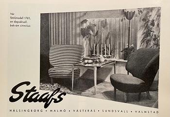 Sven Staaf, an armchair model "1765", AB Almgren & Staaf, Helsingborg, 1940s.