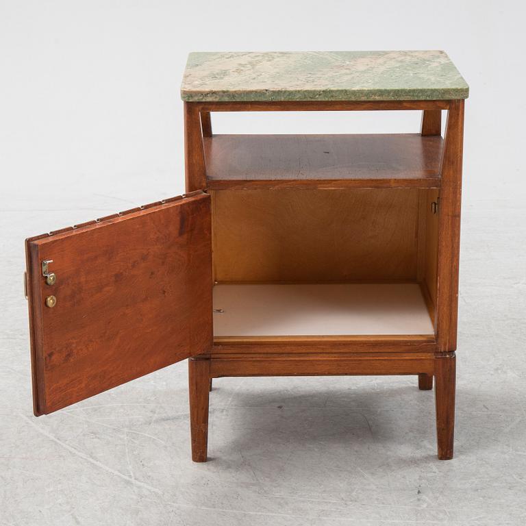 A Swedish Modern beech bedside table, Nordiska Kompaniet, 1942.