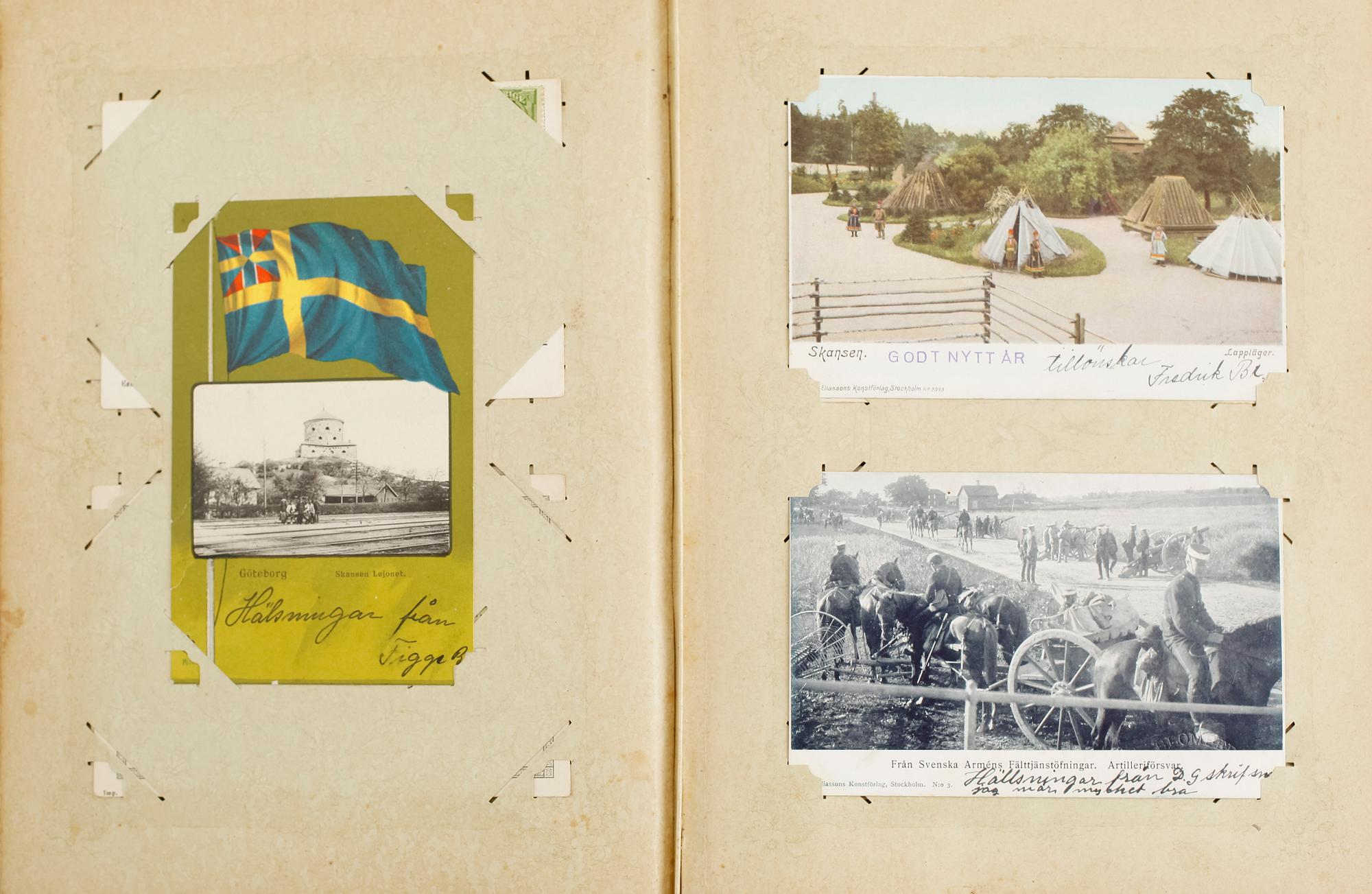 BREFKORTSALBUM, omkring år 1900.