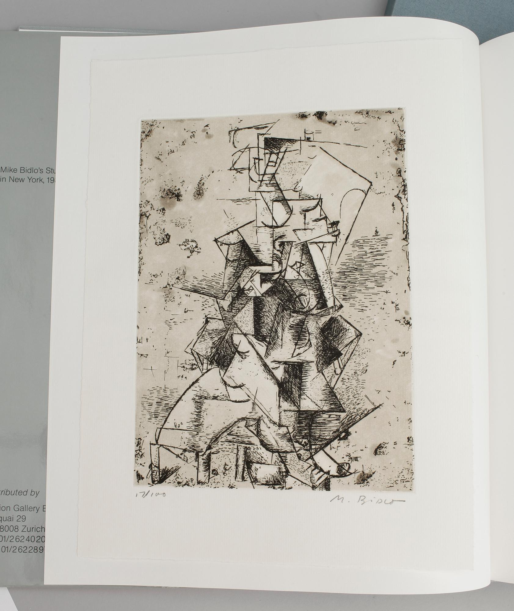 MIKE BIDLO, konstbok, "Masterpieces", 1989, de luxe edition, signerad och numrerad 17/110.