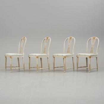 STOLAR, 4 st, "Axet", gustaviansk stil, Bodafors, 1900-talets andra hälft.