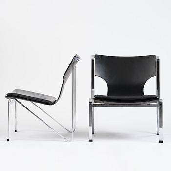 Sigurd Persson, a rare pair of armchairs, Åry Stålmöbler, Örsjö, 1960s.