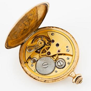 Pocket watch, "G. Moström Stockholm", 14K gold, hunter, 51.5 mm.