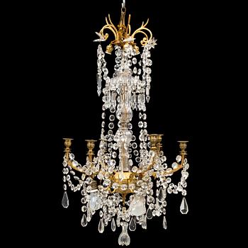 A 19th century Oscarian chandelier.