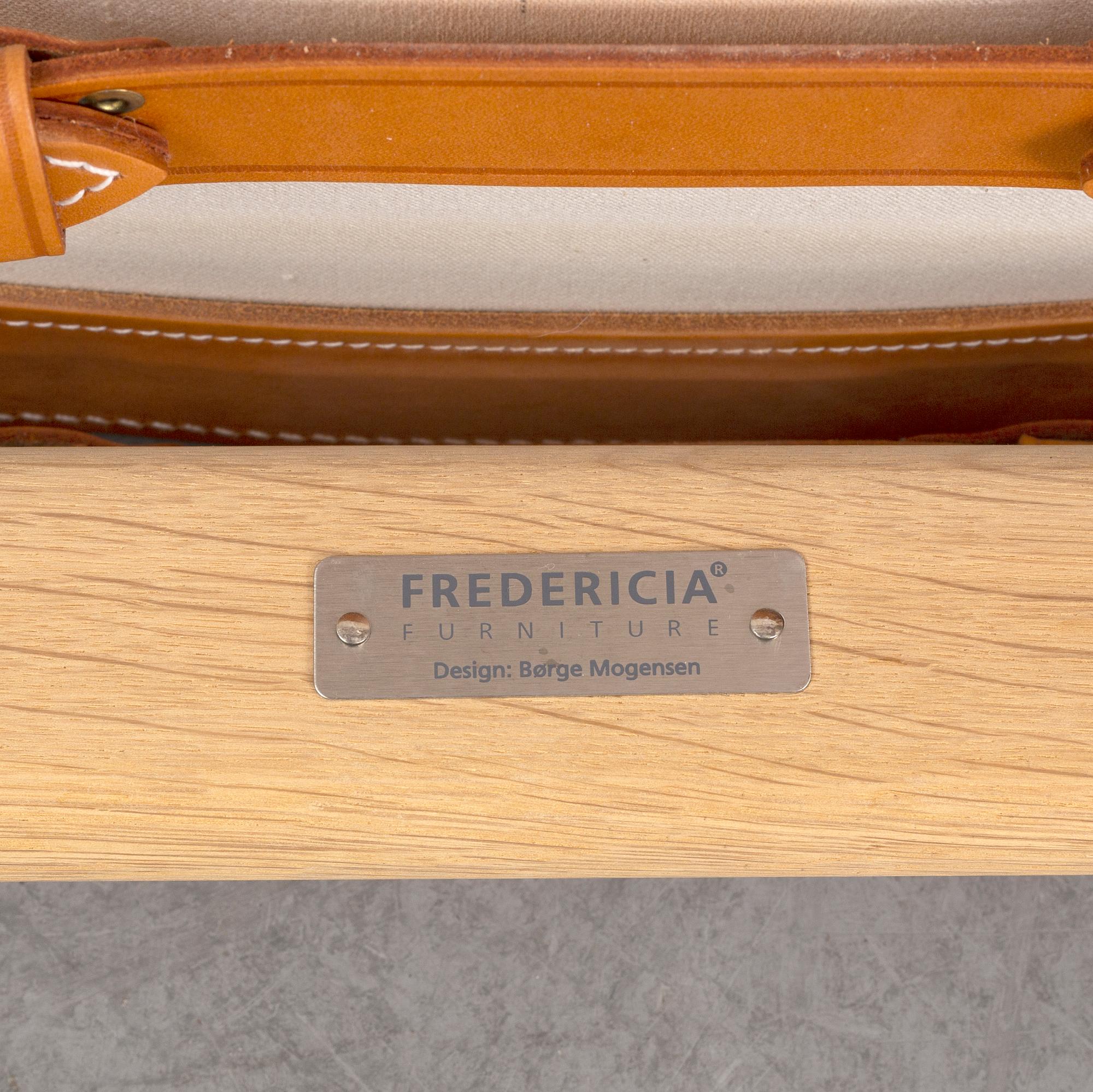 A model 226 easy chair, 'Den spanske stolen' by Børge Mogensen for Fredericia stole fabrik. Designed 1958.