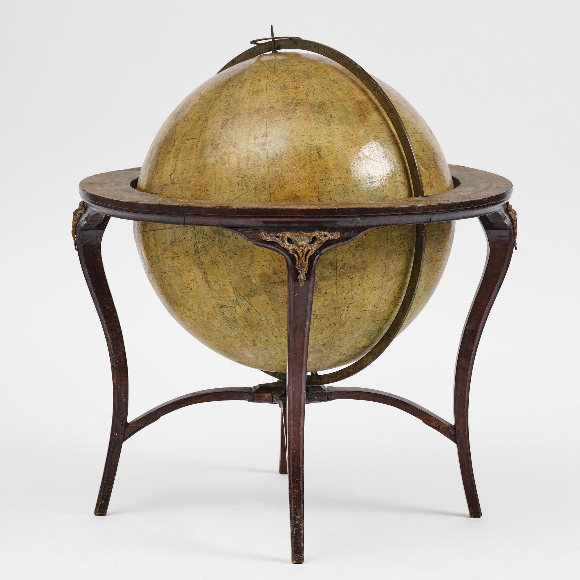 A celestial globe by A. Åkerman (manufacturer of globes in Uppsala 1759-78), 1766.