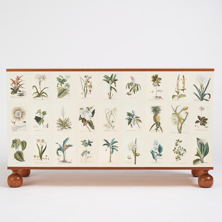 Josef Frank, a mahogany chest of drawers 'Florabyrå Linné', Svenskt Tenn, Sweden 2007, model 1050, jubilee ed. 43/50.