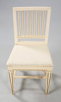 STOLAR, ett par, sengustaviansk modell, 1800-tal.