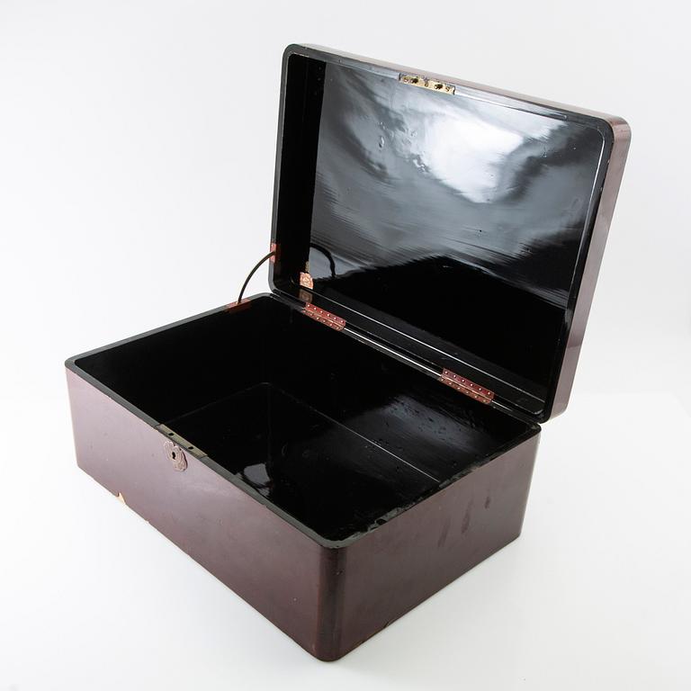 Box Japan circa 1900 lacquer work signed.